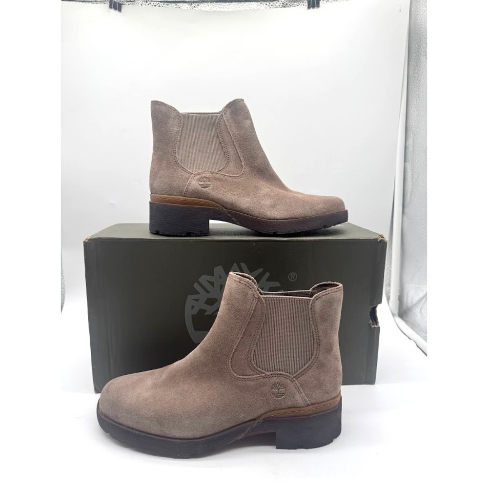 Timberland Graceyn Chelsea Boots Women's US 7 EU 38 Taupe Suede NIB A2FAW